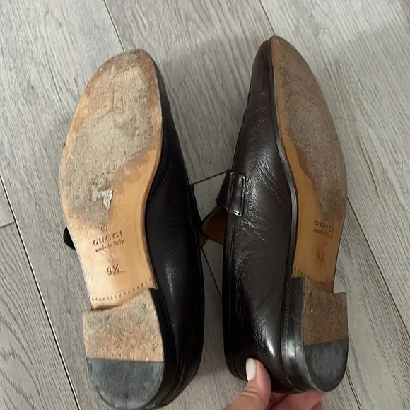 Men’s Gucci Brown Loafers Slip-On Leather Classic!Gorgeous shoes!Great condition - Picture 4 of 7